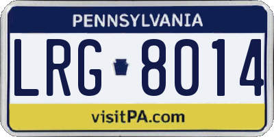 PA license plate LRG8014