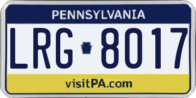 PA license plate LRG8017
