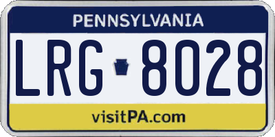 PA license plate LRG8028