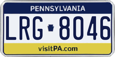 PA license plate LRG8046