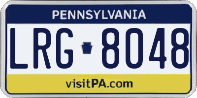 PA license plate LRG8048