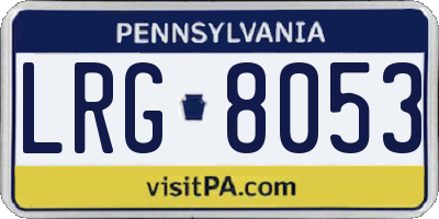 PA license plate LRG8053
