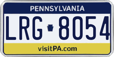 PA license plate LRG8054