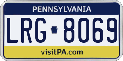 PA license plate LRG8069