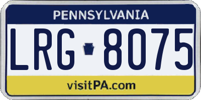 PA license plate LRG8075