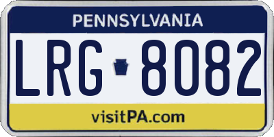 PA license plate LRG8082