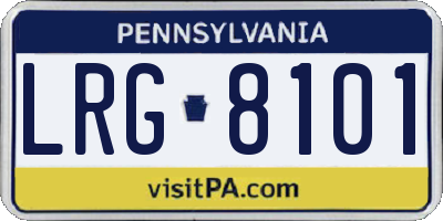 PA license plate LRG8101