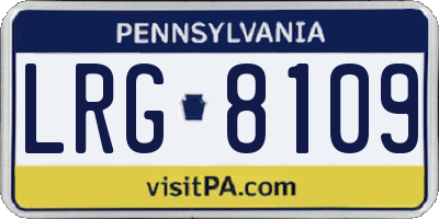 PA license plate LRG8109