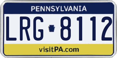 PA license plate LRG8112