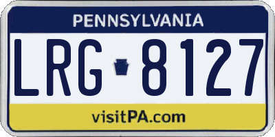 PA license plate LRG8127