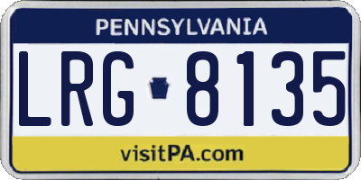 PA license plate LRG8135
