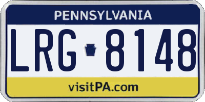 PA license plate LRG8148