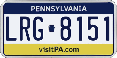 PA license plate LRG8151