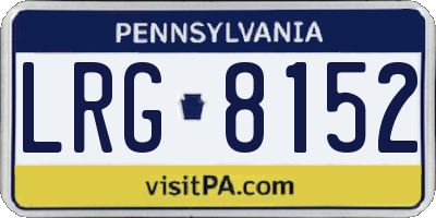 PA license plate LRG8152