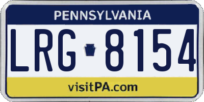PA license plate LRG8154