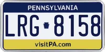 PA license plate LRG8158