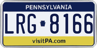 PA license plate LRG8166
