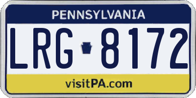 PA license plate LRG8172