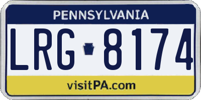 PA license plate LRG8174