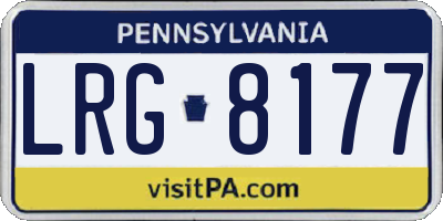 PA license plate LRG8177