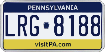 PA license plate LRG8188