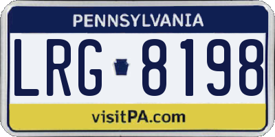 PA license plate LRG8198