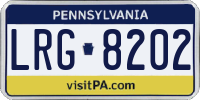 PA license plate LRG8202