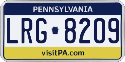 PA license plate LRG8209