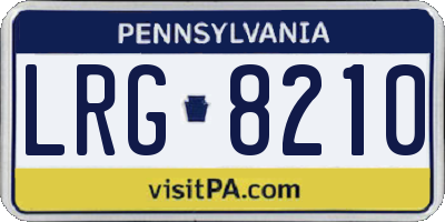 PA license plate LRG8210
