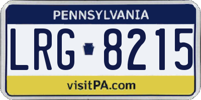 PA license plate LRG8215