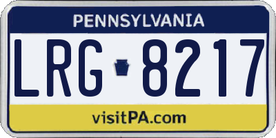 PA license plate LRG8217