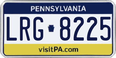 PA license plate LRG8225