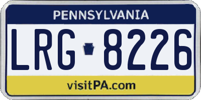 PA license plate LRG8226
