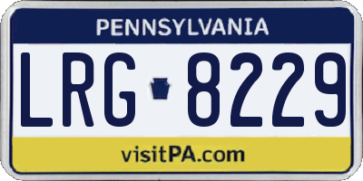 PA license plate LRG8229