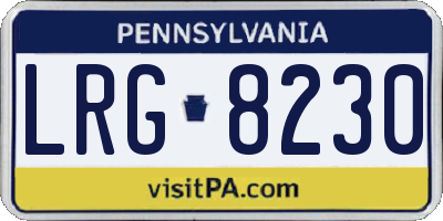 PA license plate LRG8230
