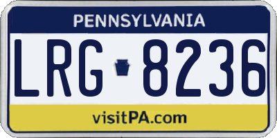 PA license plate LRG8236