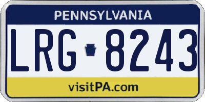PA license plate LRG8243