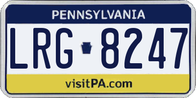 PA license plate LRG8247