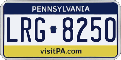 PA license plate LRG8250