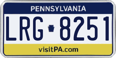 PA license plate LRG8251