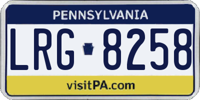 PA license plate LRG8258