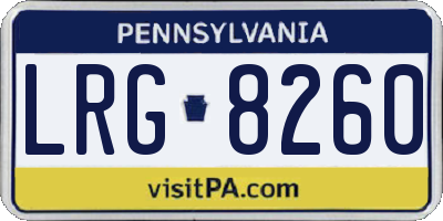 PA license plate LRG8260