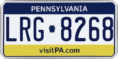 PA license plate LRG8268