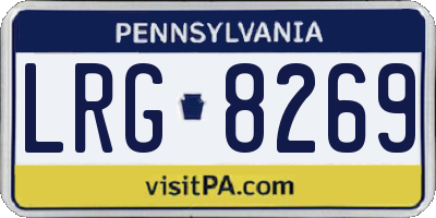 PA license plate LRG8269
