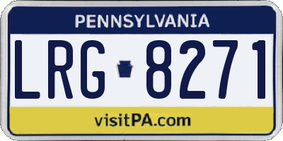 PA license plate LRG8271