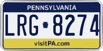 PA license plate LRG8274