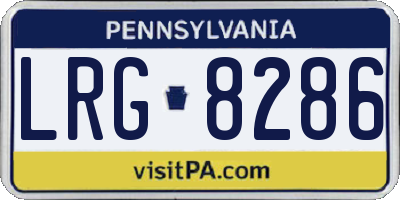 PA license plate LRG8286