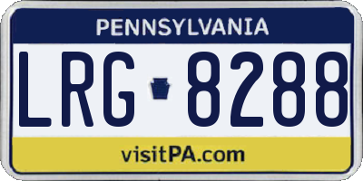 PA license plate LRG8288