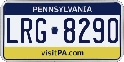 PA license plate LRG8290