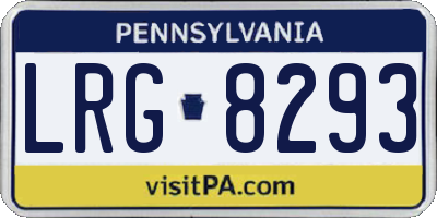 PA license plate LRG8293